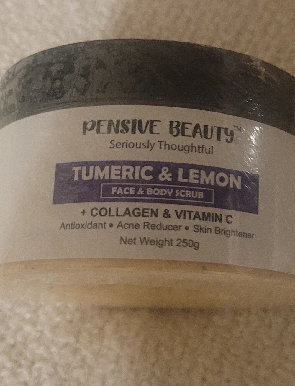 Tumeric & Lemon Face & Body Scrub - Yellow - Picture 3 of 6